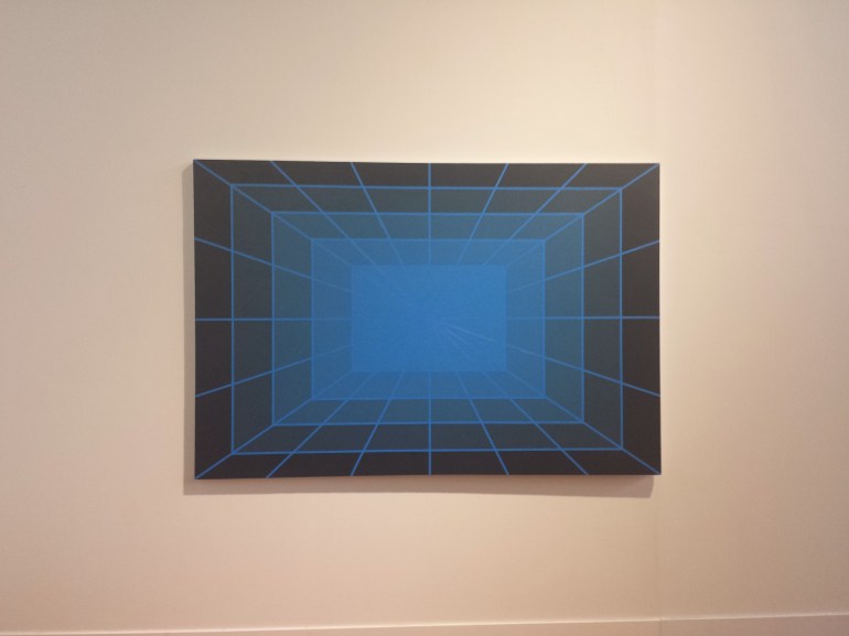 Large Blue One Point Perspective #1 by David Malek