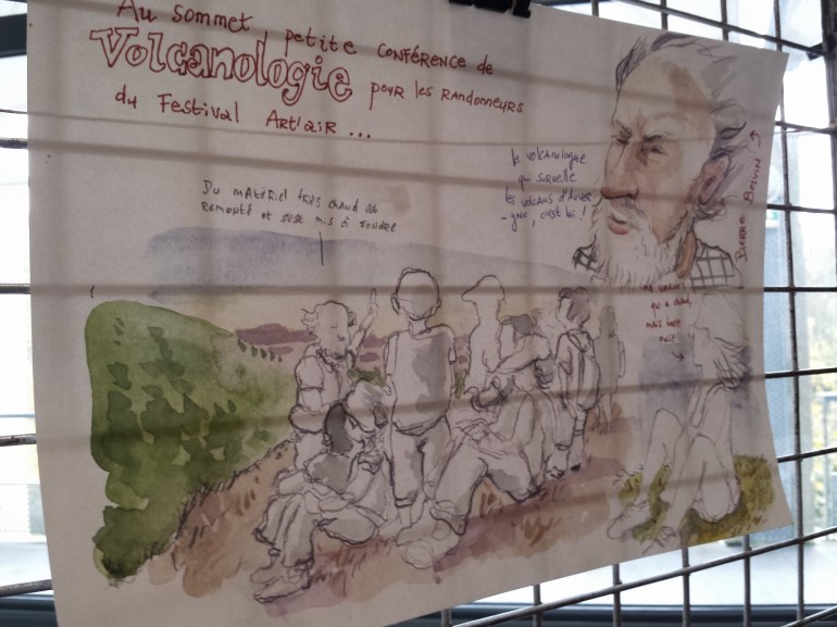 Les Urban Sketchers découvrent le festival Art'air ! Rando et culture !